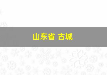 山东省 古城